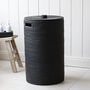 Marbury Black Round Rattan Laundry Basket, thumbnail 3 of 4