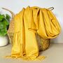 Mustard Tassel Blanket Scarf, thumbnail 1 of 3
