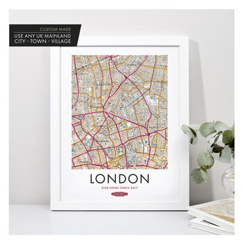 Personalised Favourite UK Place Map Print, 8 of 12
