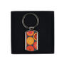 Volcanic Circles Handprinted Keyring, thumbnail 1 of 7