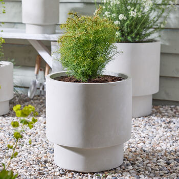 Noma Beige Footed Planter, 3 of 8