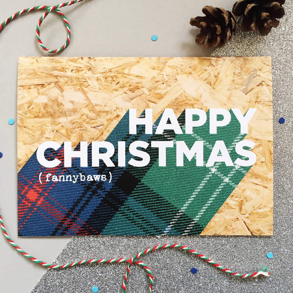 Pack Of 10 Funny Tartan Scottish Christmas Cards By Hiya Pal