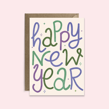 Happy New Year Typography Card, 2 of 2
