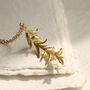 Botanical Rosemary Leaf Branch Necklace, thumbnail 2 of 8