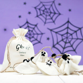 Felt Ghost Halloween Garland Decoration, 4 of 6