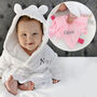 Personalised White Baby Gown And Taggies Comforter Set, thumbnail 1 of 12