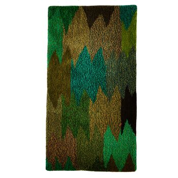 Handmade Tufted Large Green Rectangle Rug, 2 of 12