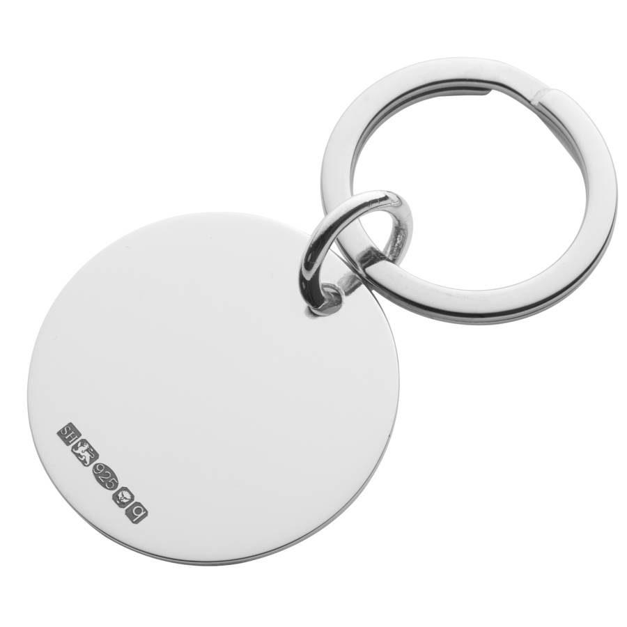 Round key. Plastic badge Round Keychain.