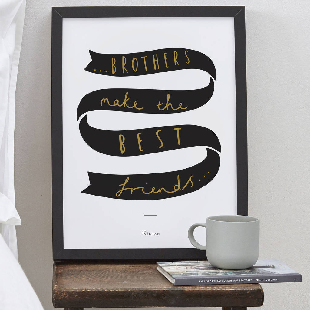 Personalised Brother Print By Old English Company