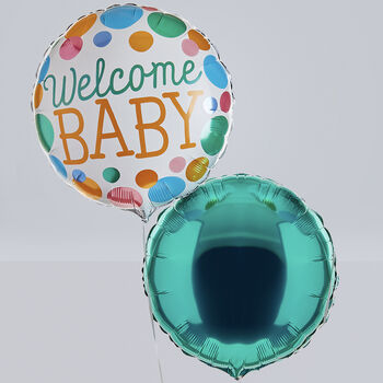 Personalised Bertie Bear With Welcome Baby Balloons, 3 of 10