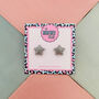 Star Glitter Resin Stud Earrings Silver, Gold And Pink, thumbnail 12 of 12