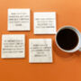 Set Of Four Famous Cycling Quotes Coasters, thumbnail 1 of 4