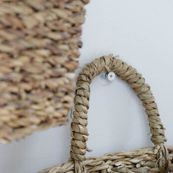 Natural Seagrass Hanging Basket, 2 of 3