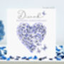 Diamond Wedding Anniversary Butterfly Heart Card, thumbnail 1 of 12