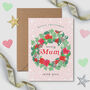 Christmas Wreath Mum Card, thumbnail 1 of 3