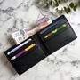Slim Black Genuine Leather Wallet Rfid Blocking, thumbnail 2 of 3