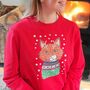 Personalised Cat Lover Christmas Jumper, thumbnail 1 of 5