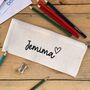 Personalised Love Heart Pencil Case, thumbnail 1 of 2