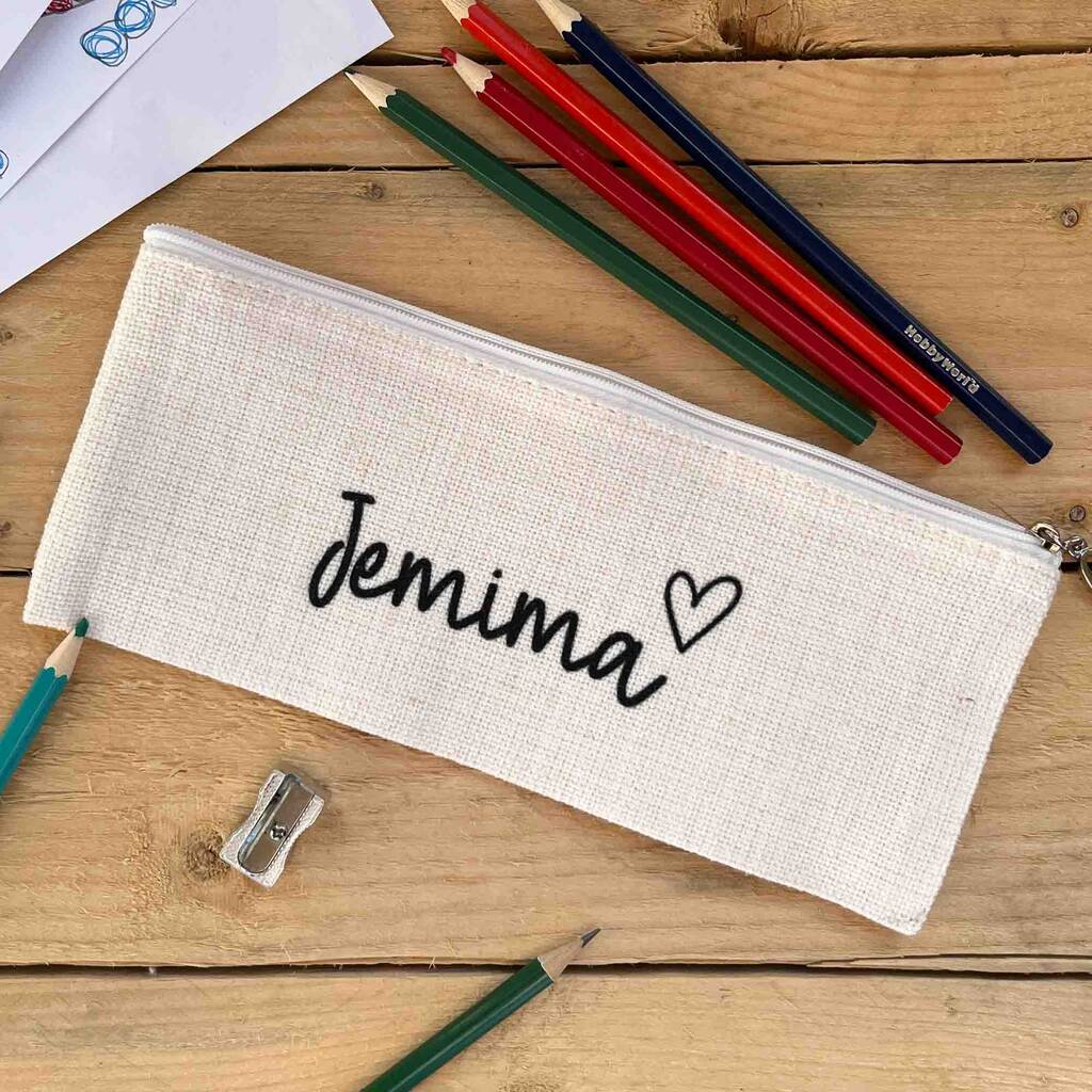 Personalised Love Heart Pencil Case, 1 of 2