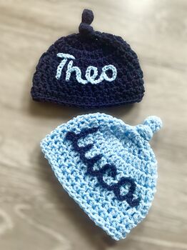 Personalised Handmade Baby Hat, 7 of 7