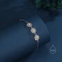 Daisy Flower Trio Bracelet In Sterling Silver, thumbnail 2 of 8