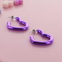 Fun Statement Valentine Heart Hoop Earrings, thumbnail 7 of 10