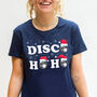 'Disco Hoho' Ladies Christmas T Shirt, thumbnail 1 of 4