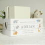 Personalised Safari Animals White Wooden Crate, thumbnail 2 of 4