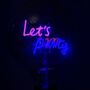 Let's Party Rechargeable Retro Neon Brass Lamp, thumbnail 4 of 5