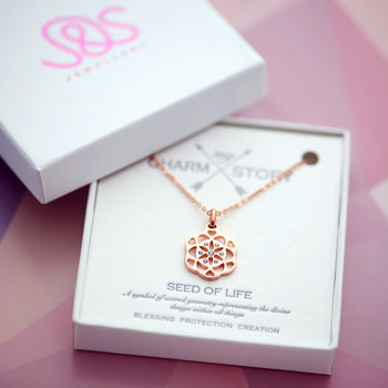 Rose Gold Colour Gift Card Necklace Charm Selection, 9 of 11