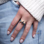 Iolite Trio 18k Gold Vermeil Plated Ring, thumbnail 3 of 6