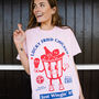 Lucky Fried Chicken Womens Slogan Tshirt, thumbnail 2 of 3