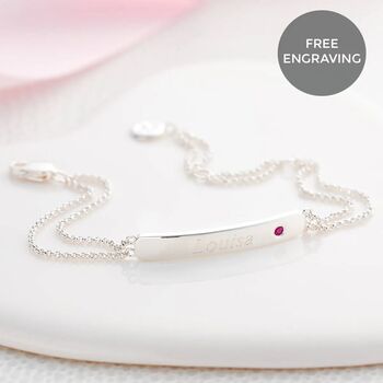 Personalised Birthstone Bracelets 12 Styles – Christening, Birthday Or Flower Girl Gift, 2 of 7