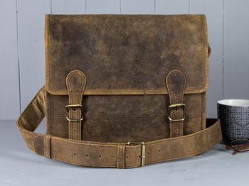 Vintage Style Leather Satchel Bag, 2 of 12
