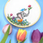 Elephant And Flowers Cross Stitch Kit, thumbnail 2 of 8
