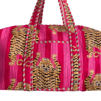 Pink Tiger Print Weekend Duffle Bag, 4 of 6