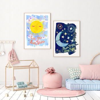 Sun And Moon Print Set Of Two, 3 of 12