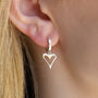 Sterling Silver Open Heart Earrings, thumbnail 1 of 7
