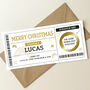 Personalised Gamer Scratch Card Christmas Voucher: Gold Circle Design, thumbnail 1 of 7