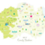 Personalised County Durham Map: Add Favourite Places, thumbnail 2 of 4