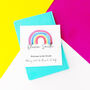 Personalised New Baby Rainbow Card, thumbnail 1 of 2