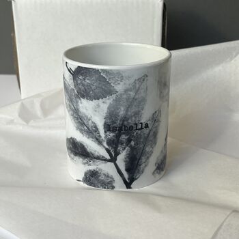Personalised Leaf Print Ceramic Pot, 10 of 11