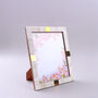 G Decor Julienne Handcrafted Horn Bone Photo Frame Ribbed Cream With Aged Brass, thumbnail 2 of 4