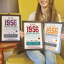 Personalised 70th Birthday Gift Print Life In 1956, thumbnail 1 of 9