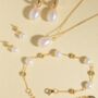 Pearl Station Bracelet In Sterling Silver And Gold Vermeil, thumbnail 9 of 10
