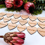 Personalised Wooden Heart Place Name Settings, thumbnail 4 of 9