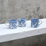 Marbled Blue And White Ceramic Small Coffee Cup, thumbnail 4 of 5