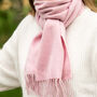 Personalised Pink Pure Cashmere Scarf, thumbnail 3 of 8