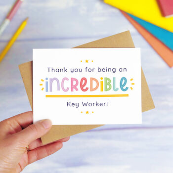 Incredible Key Worker Nursery Teacher Card, 3 of 10