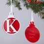 Personalised Luxury Initial Christmas Bauble, thumbnail 2 of 6